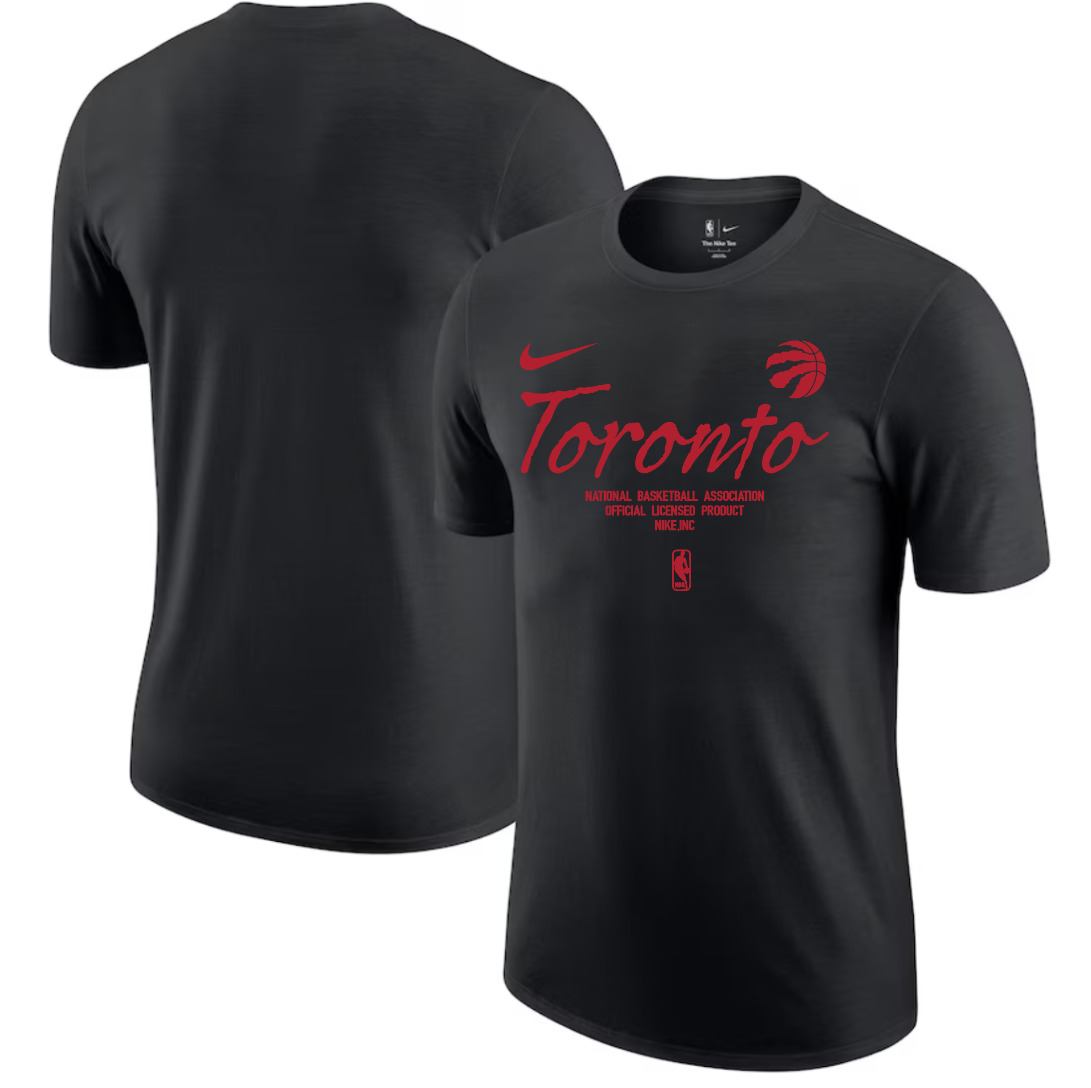 Men 2025 NBA Toronto Raptors Black Nike T shirts style 3->nba t-shirts->Sports Accessory